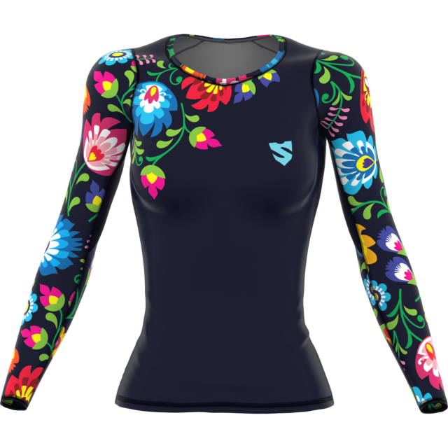DAMEN-KOMPRESSIONSSHIRT MIT LANGEM ÄRMEL