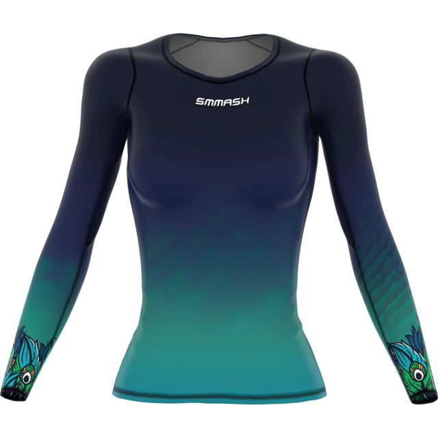 DAMEN-KOMPRESSIONSSHIRT MIT LANGEM ÄRMEL