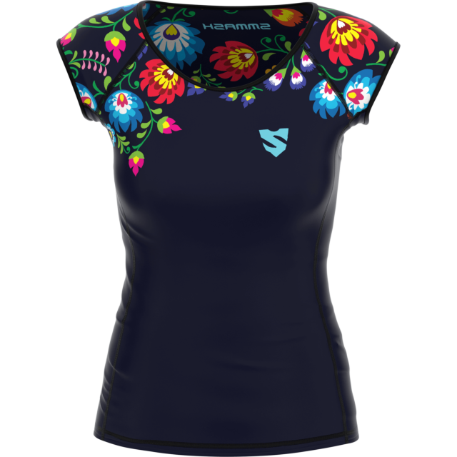 DAMEN-KOMPRESSIONSSHIRT MIT KURZEM ÄRMEL